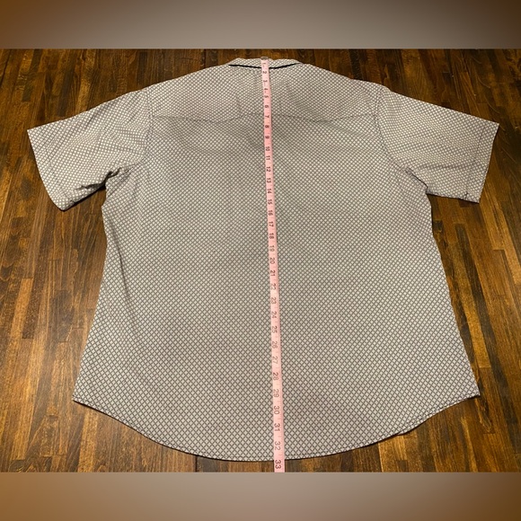 Wrangler Wrancher Shirt Mens XL Geometric AOP Pearl Snap Short Sleeve Western - Picture 7 of 7